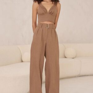 Women HEVRON Tops | Hevron Levy Crop Top In Pecan